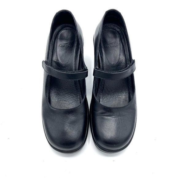 Dansko Mary Jane Black Leather Sandal Size 39 (US 8.5-9) - Picture 6 of 12